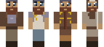 Las cuatro skins enanas: dos masculinas y dos femeninas