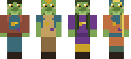 Las cuatro skins goblin: dos masculinas y dos femeninas