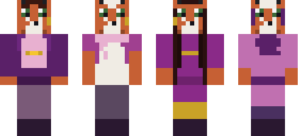 Las cuatro skins kitsune: dos masculinas y dos femeninas