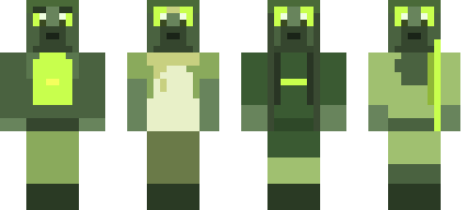 Las cuatro skins moss: dos masculinas y dos femeninas